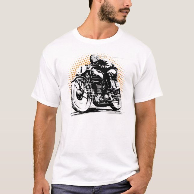 Camiseta Tshirt da motocicleta do cavaleiro do piloto do (Frente)