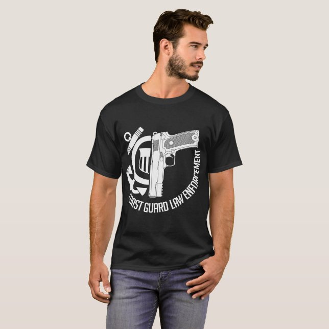 Camiseta Tshirt da polícia da guarda costeira (Frente Completa)