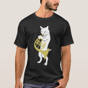 Camiseta TShirt da trompa francesa para homens com trompa