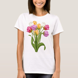 Camiseta TShirt da tulipa para flores do primavera das