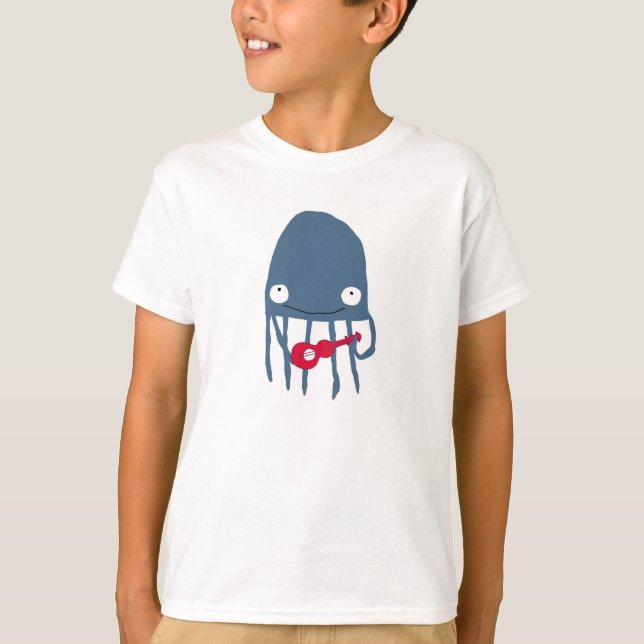Camiseta Tshirt das medusa com Ukelele (Frente)