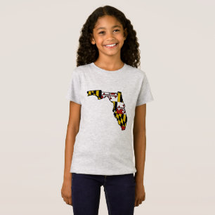 Camiseta Tshirt das meninas do esboço de Florida da