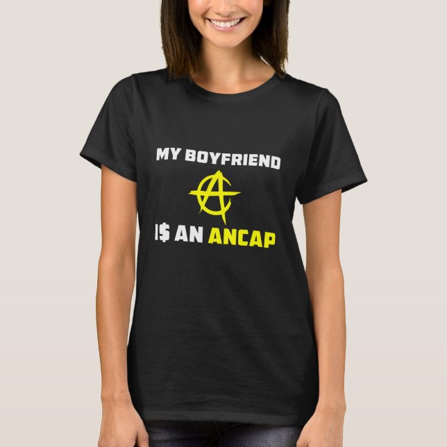 Camiseta Tshirt de ANCAP para ela - meu namorado é um ANCAP (Frente)