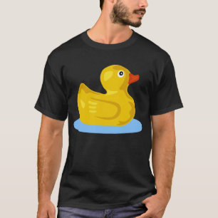 Camiseta tshirt de borracha amarelo do pato