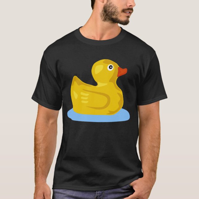 Camiseta tshirt de borracha amarelo do pato (Frente)