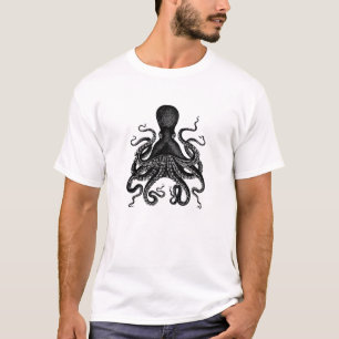 Camiseta Tshirt de Cthulu do polvo do Victorian de