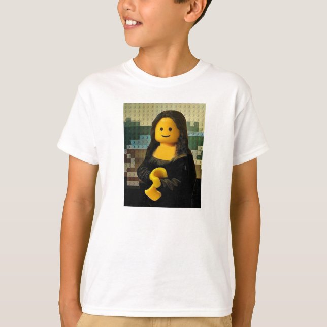 Camiseta Tshirt de Mona Lisa para miúdos (Frente)