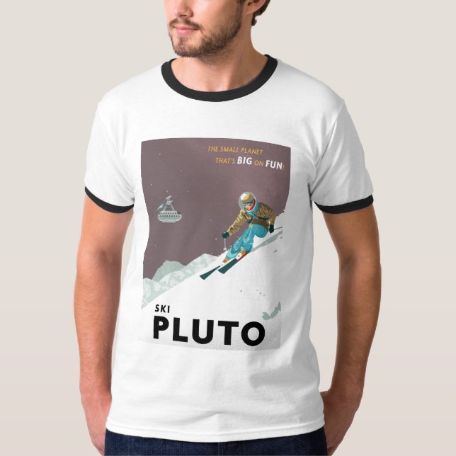 Camiseta Tshirt de Pluto do esqui (Frente)