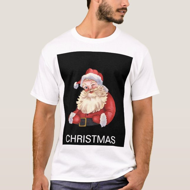 Camiseta Tshirt design com a loja de impressão de natal. (Frente)