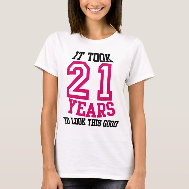 Camiseta TSHIRT do aniversário de 21 anos (Frente)