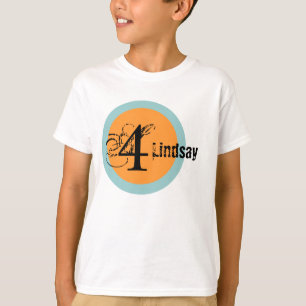 Camiseta Tshirt do aniversário do nome e da idade do