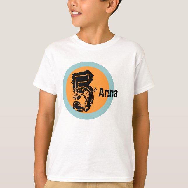 Camiseta Tshirt do aniversário do nome e da idade do (Frente)