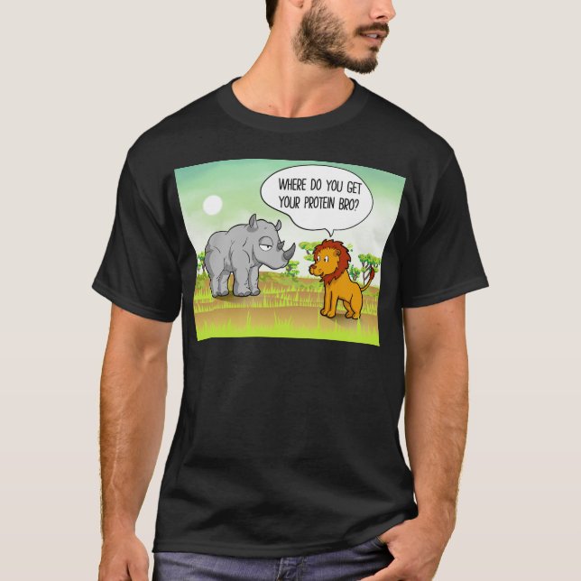 Camiseta Tshirt do bro da proteína do Vegan (Frente)
