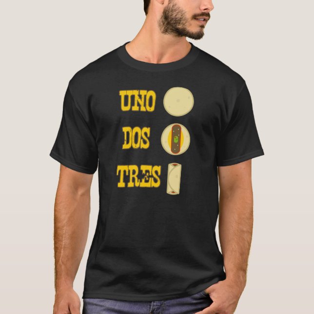 Camiseta Tshirt do Burrito do Dos Tres da ONU (Frente)