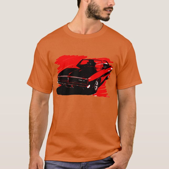 Camiseta Tshirt do carro do carregador de 1969 Dodge (Frente)