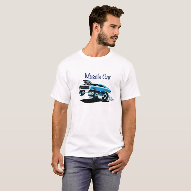 Camiseta Tshirt do carro do músculo para homens (Frente Completa)