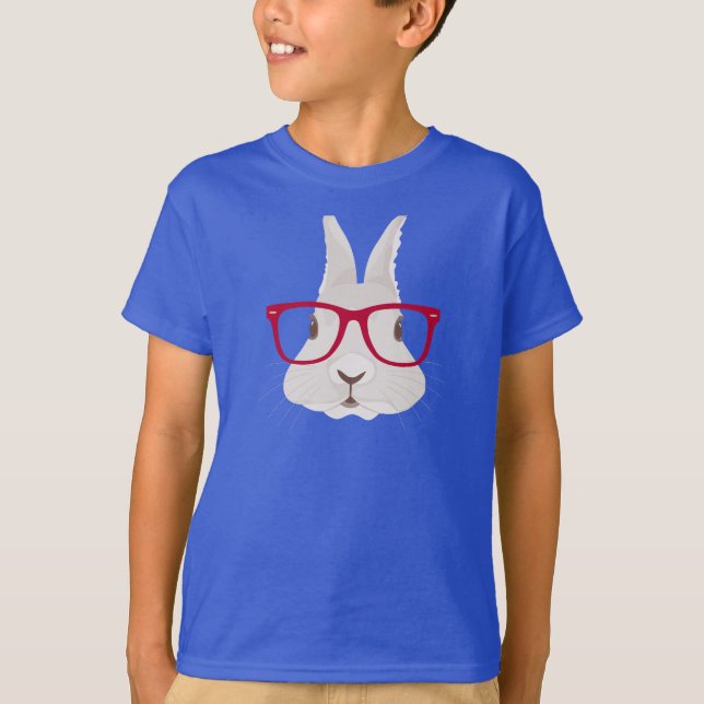 Camiseta Tshirt do coelho do hipster (Frente)