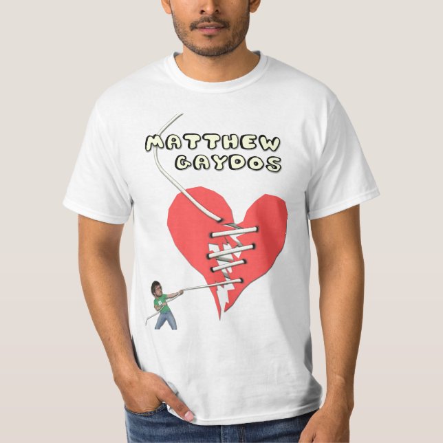 Camiseta Tshirt do coração quebrado de Matthew Gaydos (Frente)