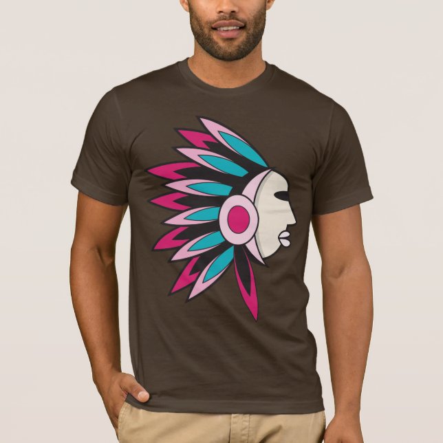 Camiseta tshirt do design do nativo americano (Frente)