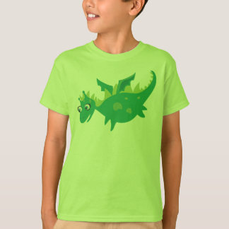 Camiseta Tshirt do dragão verde para miúdos
