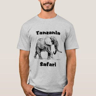 Camiseta Tshirt do elefante do safari de Tanzânia