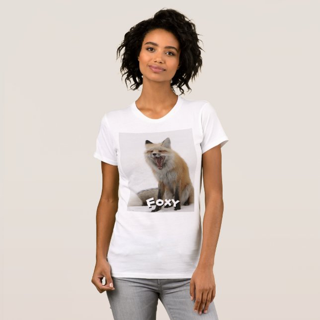 Camiseta Tshirt do Fox, T foxy, roupa dos animais selvagens (Frente Completa)