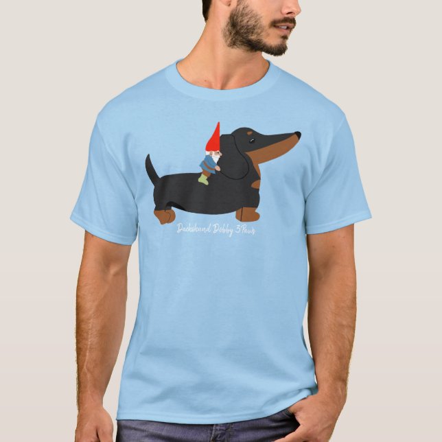 Camiseta Tshirt do gnomo do Dachshund (Frente)
