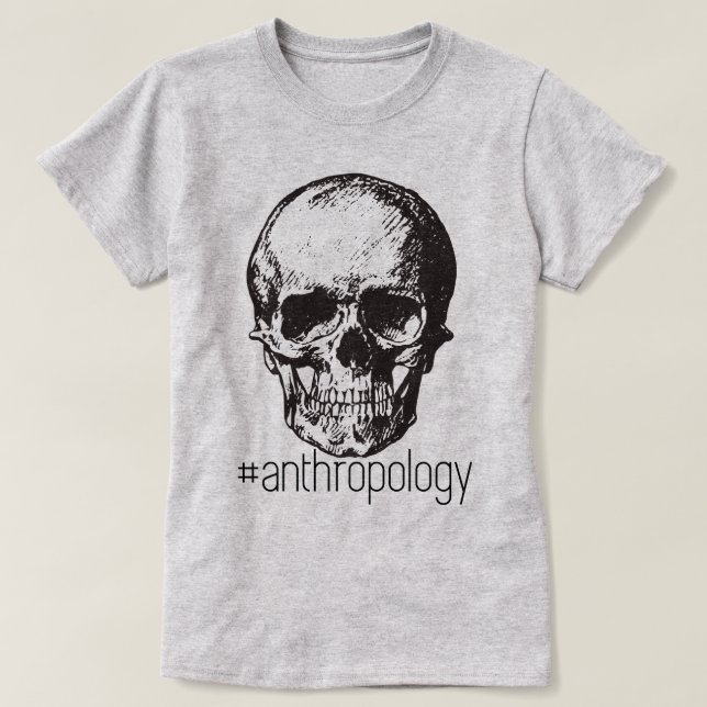 Camiseta Tshirt do hashtag da antropologia (Frente do Design)