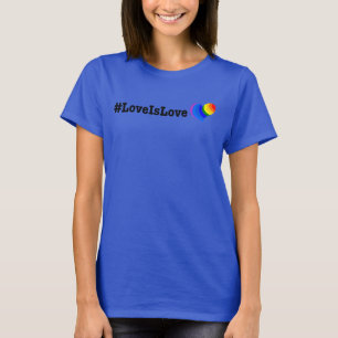 Camiseta tshirt do hashtag do #LoveIsLove