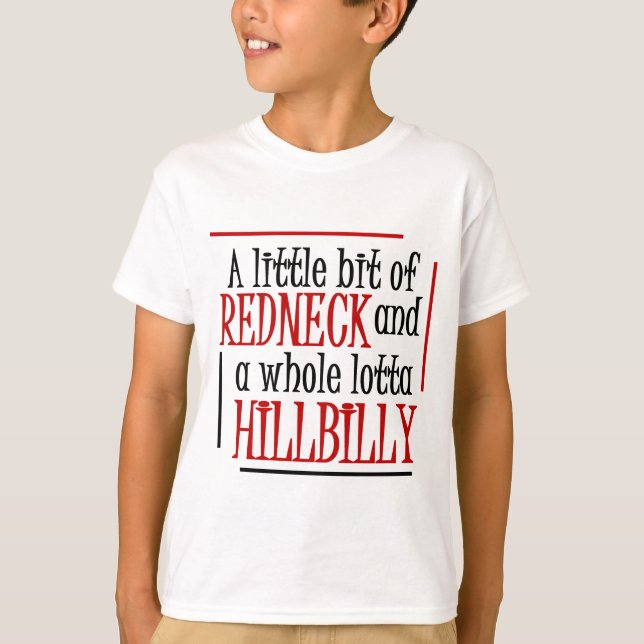 Camiseta TShirt do Hillbilly do campónio (Frente)