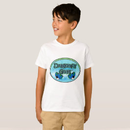 Camiseta Tshirt do logotipo das caras da libélula para