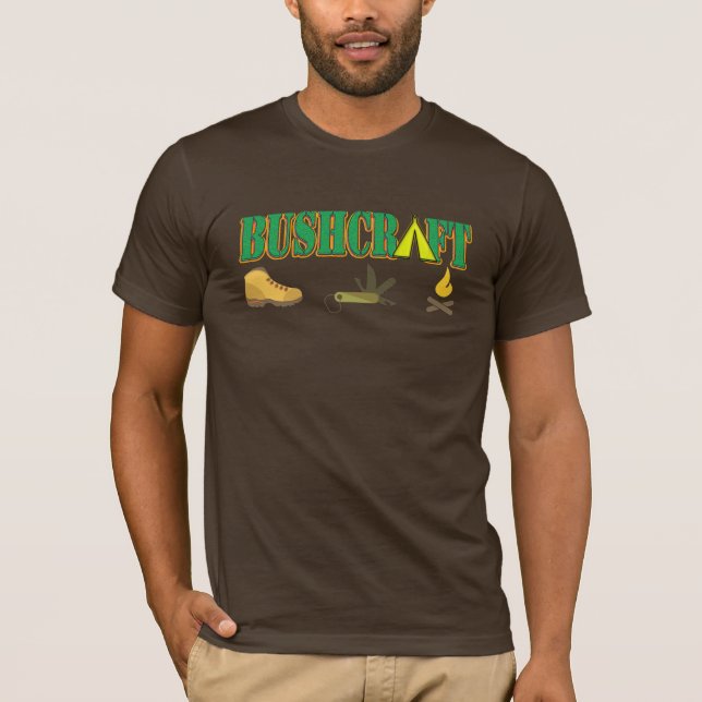 Camiseta tshirt do logotipo do bushcraft (Frente)