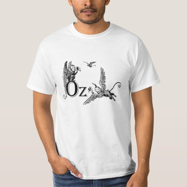 Camiseta Tshirt do macaco do vôo - mágico de Oz - Monkies! (Frente)