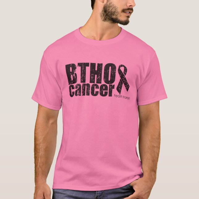 Camiseta Tshirt do rosa do cancer de BTHO (Frente)