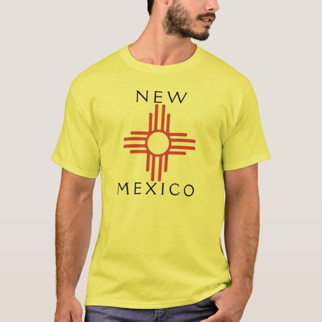 Camiseta Tshirt do símbolo de New mexico Zia (Frente)
