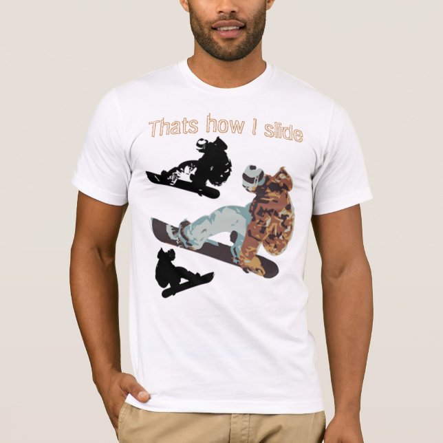 Camiseta tshirt do snowboarder - personalizado (Frente)