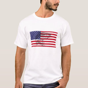 Camiseta Tshirt do Striper do patriota de Fishmania