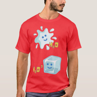 Camiseta TShirt do trocadilho químico H2O e H2O CUBE
