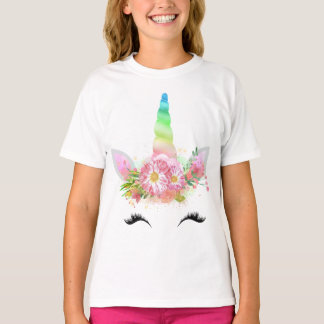 Camiseta Tshirt do unicórnio das meninas