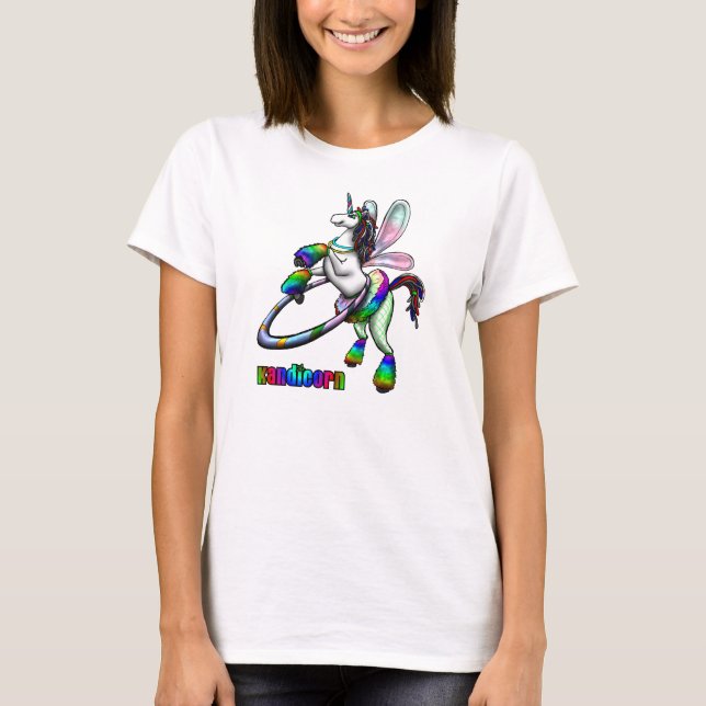 Camiseta Tshirt do unicórnio de KandiCorn EDM (Frente)