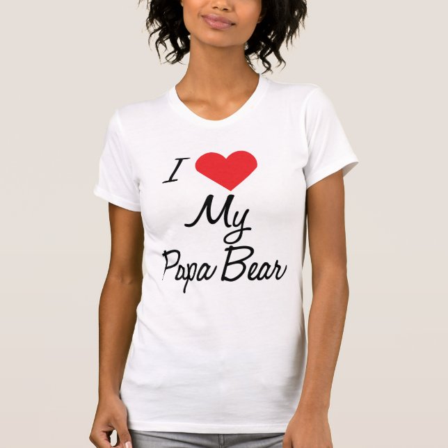 Camiseta Tshirt do urso da papá (Frente)