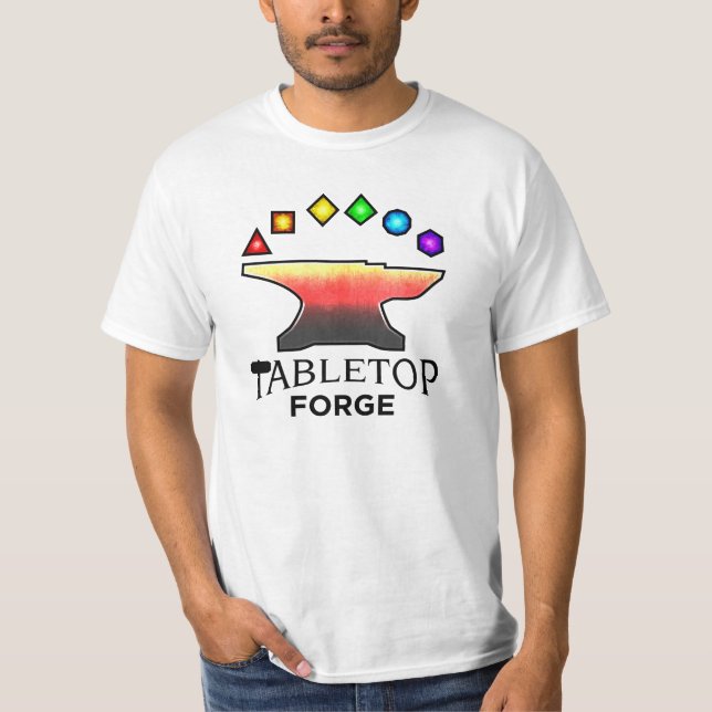 Camiseta Tshirt do valor da forja do Tabletop (Frente)