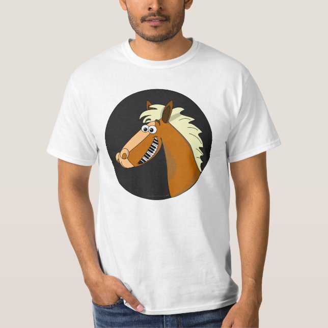 Camiseta TShirt do valor dos homens do cavalo do piano (Frente)