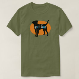 Camiseta Tshirt do verde do exército do cão da