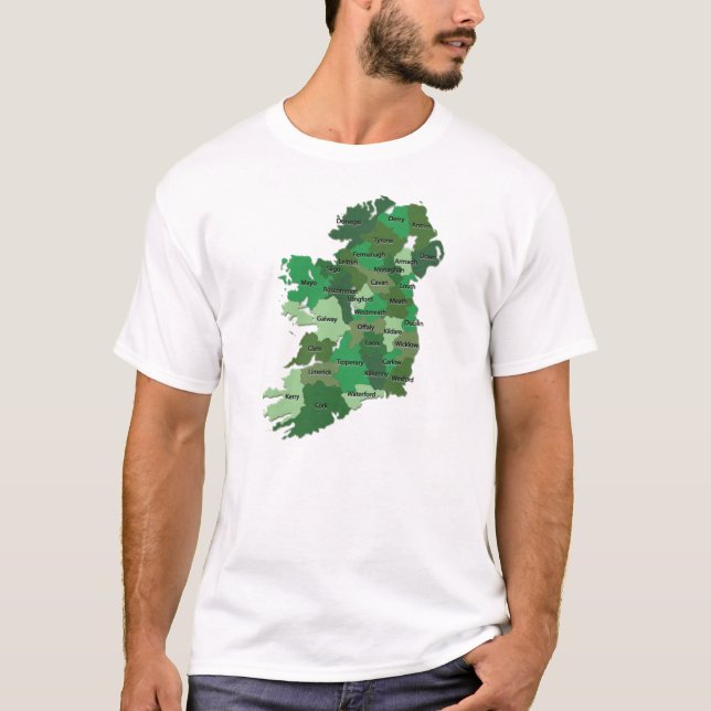 Camiseta Tshirt dos condados de Ireland (Frente)