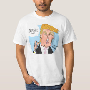 Camiseta Tshirt dos desenhos animados de Donald Trump com