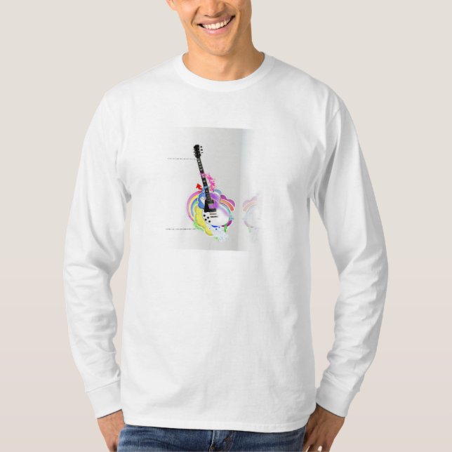 Camiseta Tshirt dos homens da guitarra (Frente)