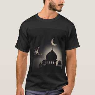 Camiseta Tshirt Eid Mubarak Mens da Mesquita Elegante
