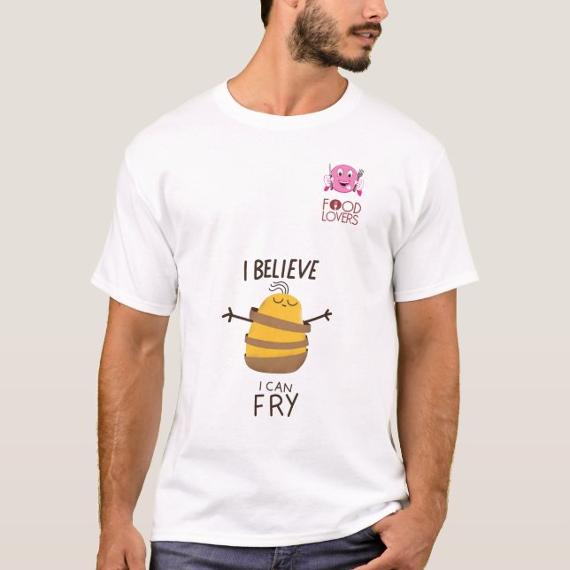 Camiseta Tshirt engraçado das batatas fritas (Frente)