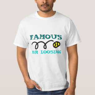 Camiseta Tshirt engraçado do tênis com as citações famosas